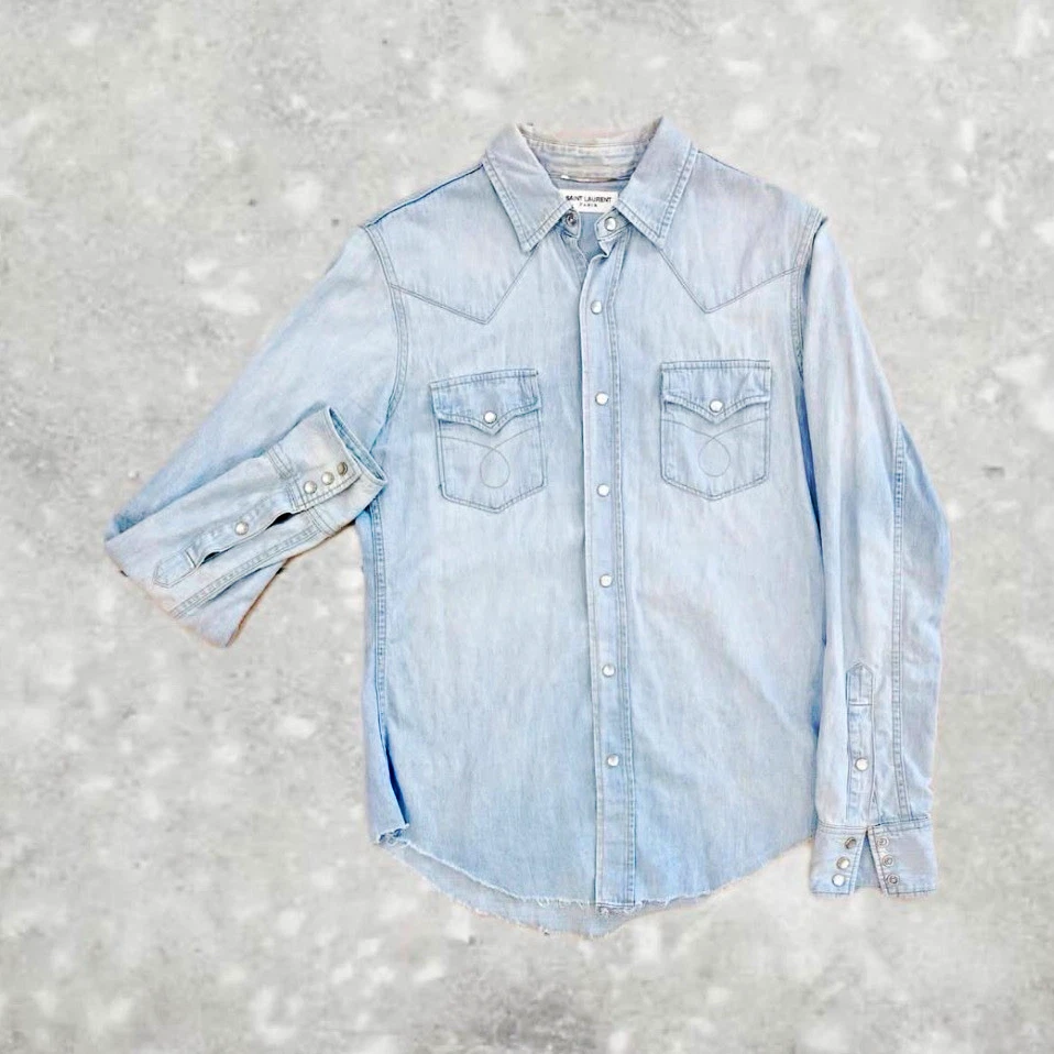 Saint Laurent Western Casual Button-Down Shirts for Men for sale