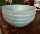 Vintage Fire King Turquoise / Delphite Blue  (6)  4.5" Berry or Dessert Bowls