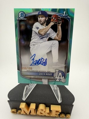 2025 1st Bowman Draft Chrome Aqua Lava Ref Zach Root Auto /199 RC 