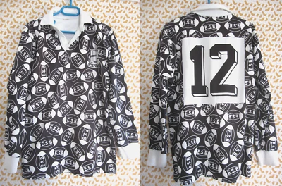 Maillot rugby ESB Polybeton Porté #12 Vintage Jersey homme - 5 / L - Photo 1/4