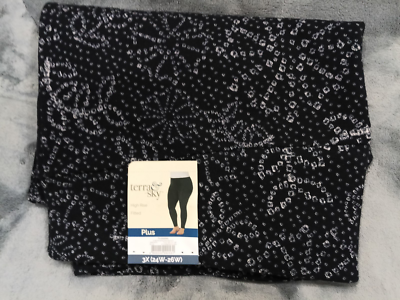 Terra & Sky Shibori Bandana/Black Legging Pants 0X, 2X, 3X or 4X