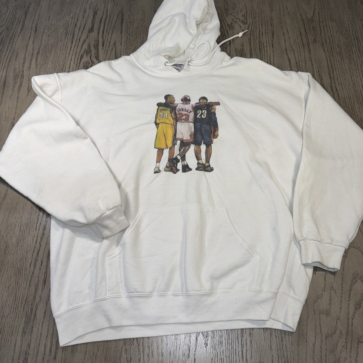 Kobe Bryant, Micheal Jordan, LeBron James Hoodie Sweatshirt Legends White 2XL | eBay