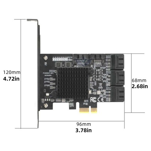 Expansion Card Controller 6G Adapter PCI Express to 8-Ports SATA 3.0 6G For HDD - Picture 10 of 10