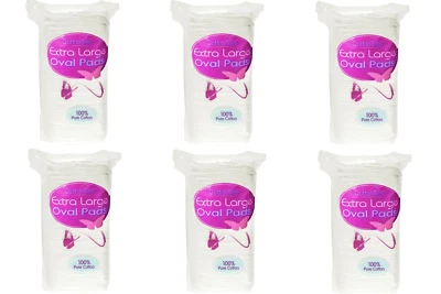 Cotton Tree Extra Large Oval Pads 100% Cotton & Soft 40pk x 6
