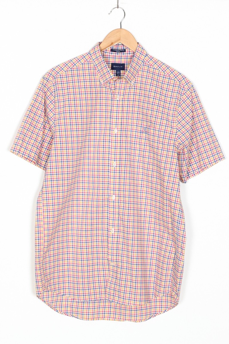 ⭐︎ GANT THE BROADCLOTH GINGHAM Shirt Men Size L 41/42 16 ½ Regular