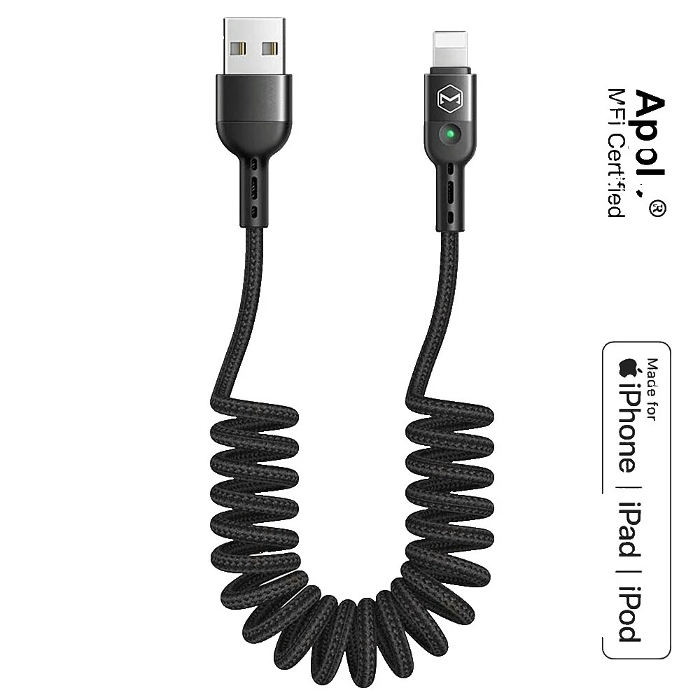 Черные USB-кабели для сотового телефона Apple