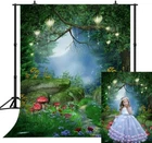 Forest Backdrop Mushrooms Fairy Lanterns Photography Background Studio Props