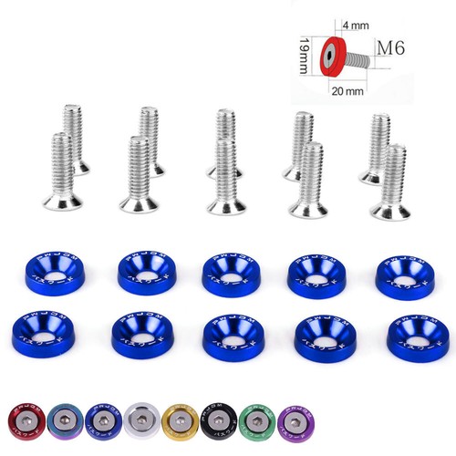Password:JDM Chrome Aluminum Fender Washers - 10pc Engine Bolt Dress Up Kit