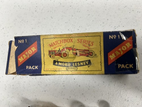 1957 Matchbox Lesney Moko M1 Major Pack 1 Caterpillar CAT DW20 w/ ORIGINAL BOX - Picture 9 of 10