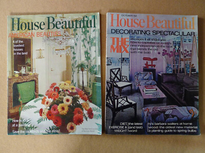 2x House Beautiful - (American Beauties) (Decorating Spectacular) 1975 - VINTAGE