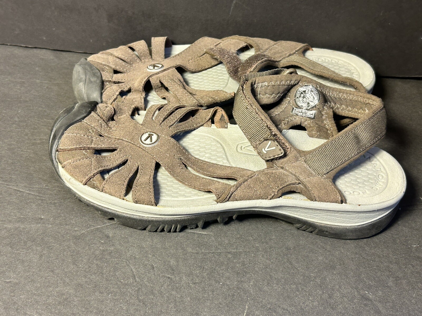 Sandali da donna grigi Keen Rose taglia 8 5 punta chiusa sport escursionismo