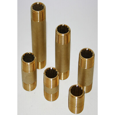 Messing Rohrnippel Doppelnippel Fitting Gewindefitting  1/2''  Zoll