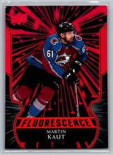 Martin Kaut 2020-21 Upper Deck FLUORESCENCE RED F-26 Hockey NHL Card Avalanche