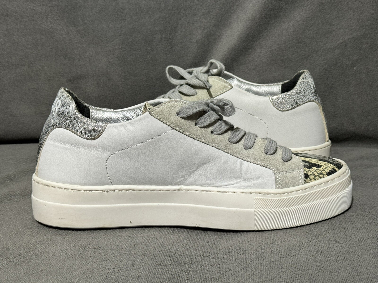 P448 White & Python Leather Sneaker Size 37 Excel… - image 4