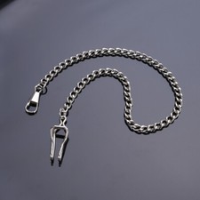 Watch Fob Chain Pocket Silver Watch Keychain Chain Key Holder Vintage Key Chain
