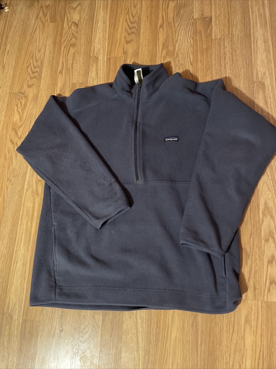 Patagonia Synchilla Sweater 2XL XXL Gray Fleece Pullover 90s 1/2