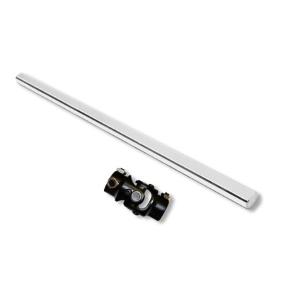 24'' Steering Steel Shaft 3/4'' DD w/ 3/4'' 36 Spline to 3/4'' DD Universal Joint