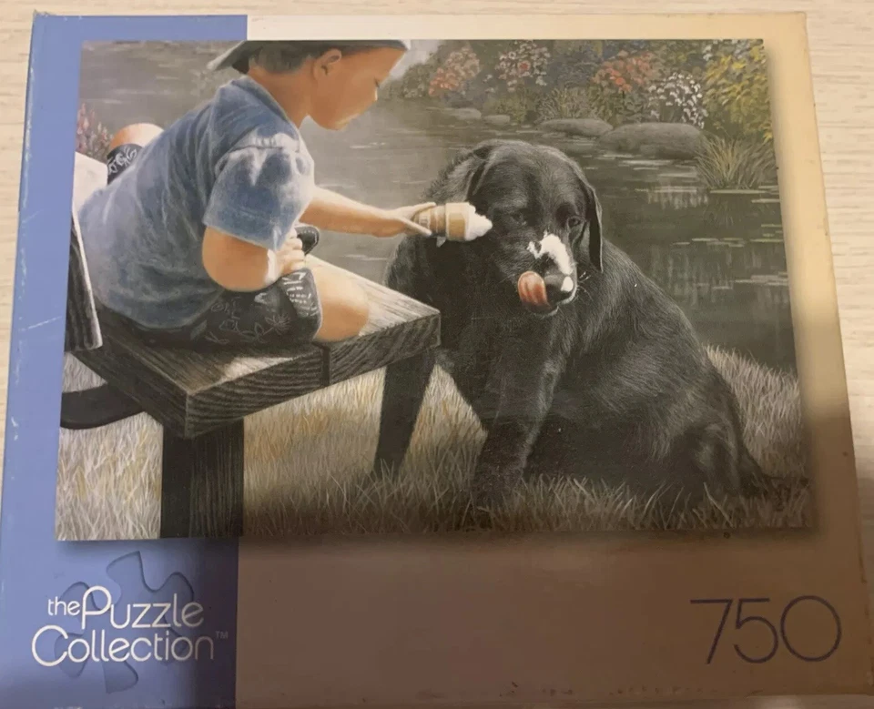 Rompecabezas Kevin Daniels HELADO PARA DOS 750 piezas Best Friends niño/perro NUEVO Foto 3 de 4