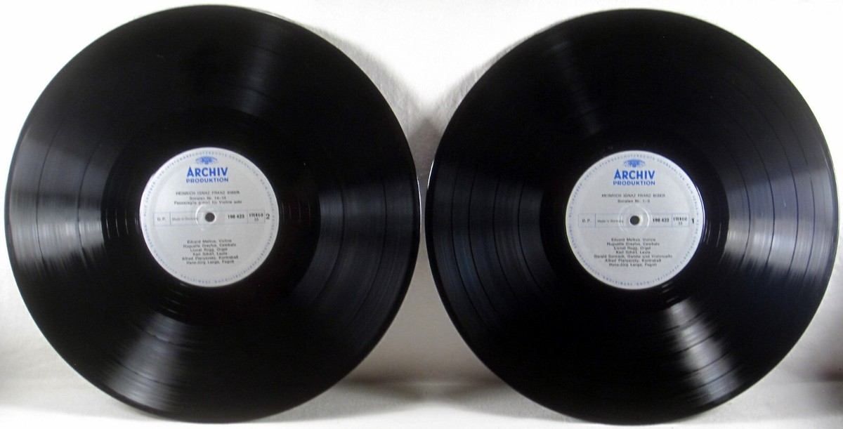 2 LPs ARCHIV Bibler MELKUS Rosary Rosenkranz Violin Sonatas