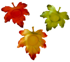 Partylite Fall Whispering Leaves Ball Candle Holders Set of 3