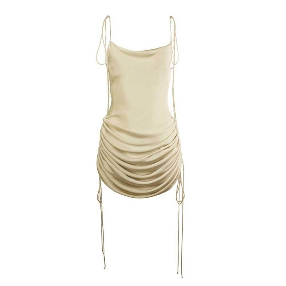satin cowl neck ruched mini dress Ellery Cowl Neck Ruched Mini Dress