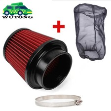 4inch 100mm Red High Flow Inlet Cold Air Intake Cone Replacement Dry Air Filter
