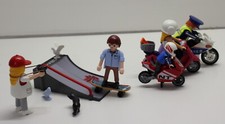 Playmobil Skateplatz Fotograf Motorrad Polizei  Kind Familie  #11