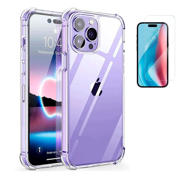 Funda Iphone 12 13 14 15 16 pro max mini Transparente TPU Antigolpes Reforzada