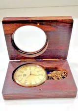 Vintage Brass Pocket Watch Antique Berlin 1936 with Wooden Box Perfect Gift item