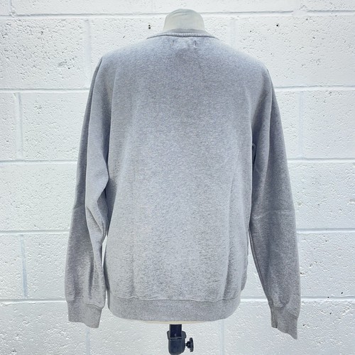 ADIDAS ORIGINALS GREY SWEATSHIRT Y2K EMBROIDERY WHITE LOGO JUMPER UK S - Picture 2 of 6