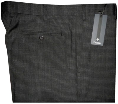 $325 NEW ZANELLA PANTS 32 DEVON CHARCOAL BLACK CHECK BX 120 WOOL ITALY