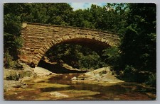 McCormick's Creek State Park, Stone Bridge, Trees, Spencer, IN. Postcard