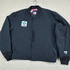 Workrite FR Bomber Jacket Mens L Reg Dark Navy Quilted Coat Nomex IIIA 530NMX45