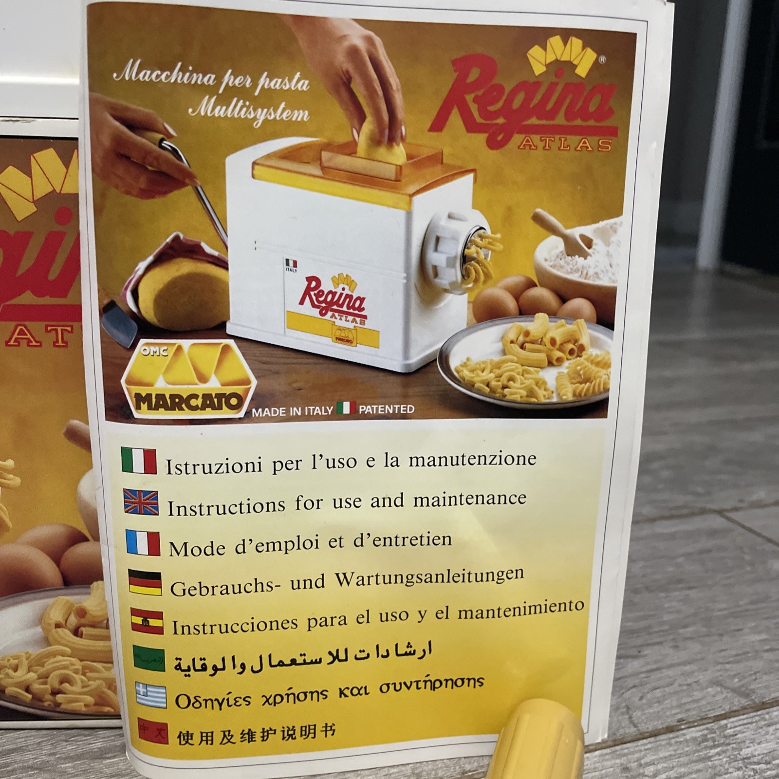 Regina Atlas: Macchina Per Pasta Multisystem Marcato Manual Crank, Made In Italy
