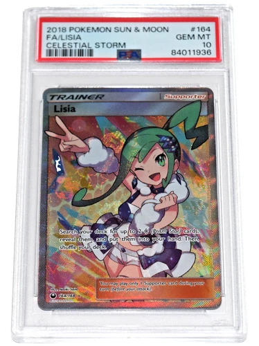 Pokémon Celestial Storm ~ LISIA ~ PSA 10 ~ Full Art Ultra Rare ~ 164/168