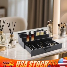 3 Tier Wood Perfume Display Stand, Perfume Storage Rack, Black Perfume Organizer