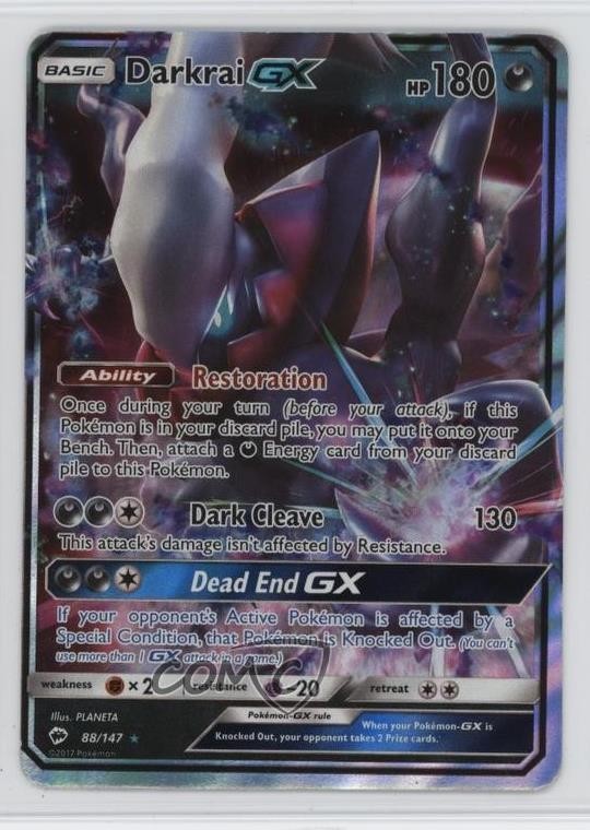 Darkrai GX Pokemon Sun & Moon Burning Shadows #88