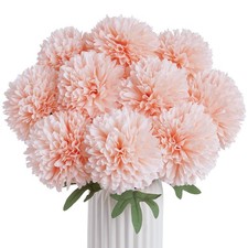 Artificial Chrysanthemum Flowers Flowers,10pcs Large Realistic Fake Mums Silk...