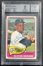 ELSTON HOWARD BGS BAS 5 1965 TOPPS #450 PEN AUTOGRAPH AUTO YANKEES 3725