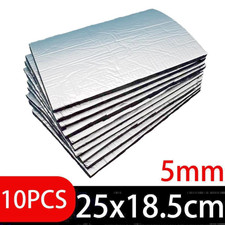 Sound Deadening Mat DIY 10Pcs Heat-Resistant Vehicle Floor and Doors 5mm Thick
