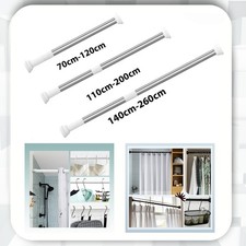 Heavy Duty Extendable Telescopic Shower Curtain Pole Rail Rod Bath Door Window
