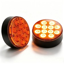 Amber Rechargeable Magnetic Strobe Beacon Lights 2pack For Trucks Trailers Buses