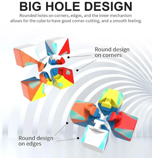 Cubo de velocidad 3X3X3 - Moyu Meilong 3C, cubo mágico sin pegatinas 3X3, giro suave rápido Foto 3 de 4