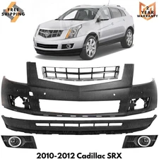 Front Bumper Cover Paintable & Lower Grille Kit For 2010-2012 Cadillac SRX