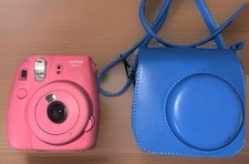 Instax Mini 9 Pink Film Camera w/ Protective Case Working Excellent Used Cond.