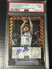 PJ Haggerty 2024 Bowman U Best #ISO-PH Iso Signatures Orange Auto /25 PSA 9 RC