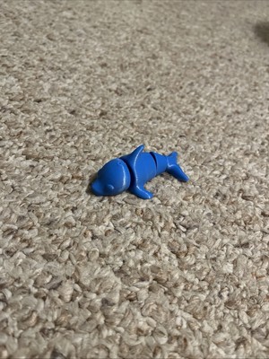 Movable Blue Small Dolphin 3-D Print ￼