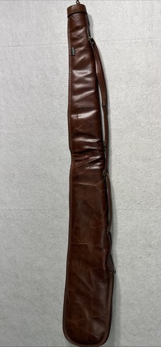 Vintage Early 1980s RedHead Leather Rifle Case Gun Sleeve Brass YKK Zipper Rare