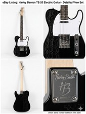 Black Harley Benton TE-20 T-Style Electric Guitar - excellent condition