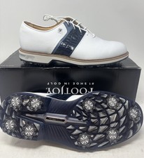 FootJoy Premiere Series Packard 54269 White Navy Golf Shoes Men s Size 8.5